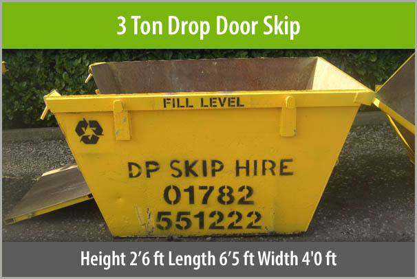 3 Ton Drop Door Skip
